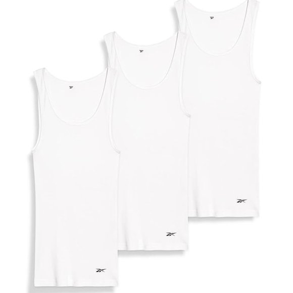 REEBOK Men's Classic Tank Top 3 Pack Undershirts - Picture 2 of 11
